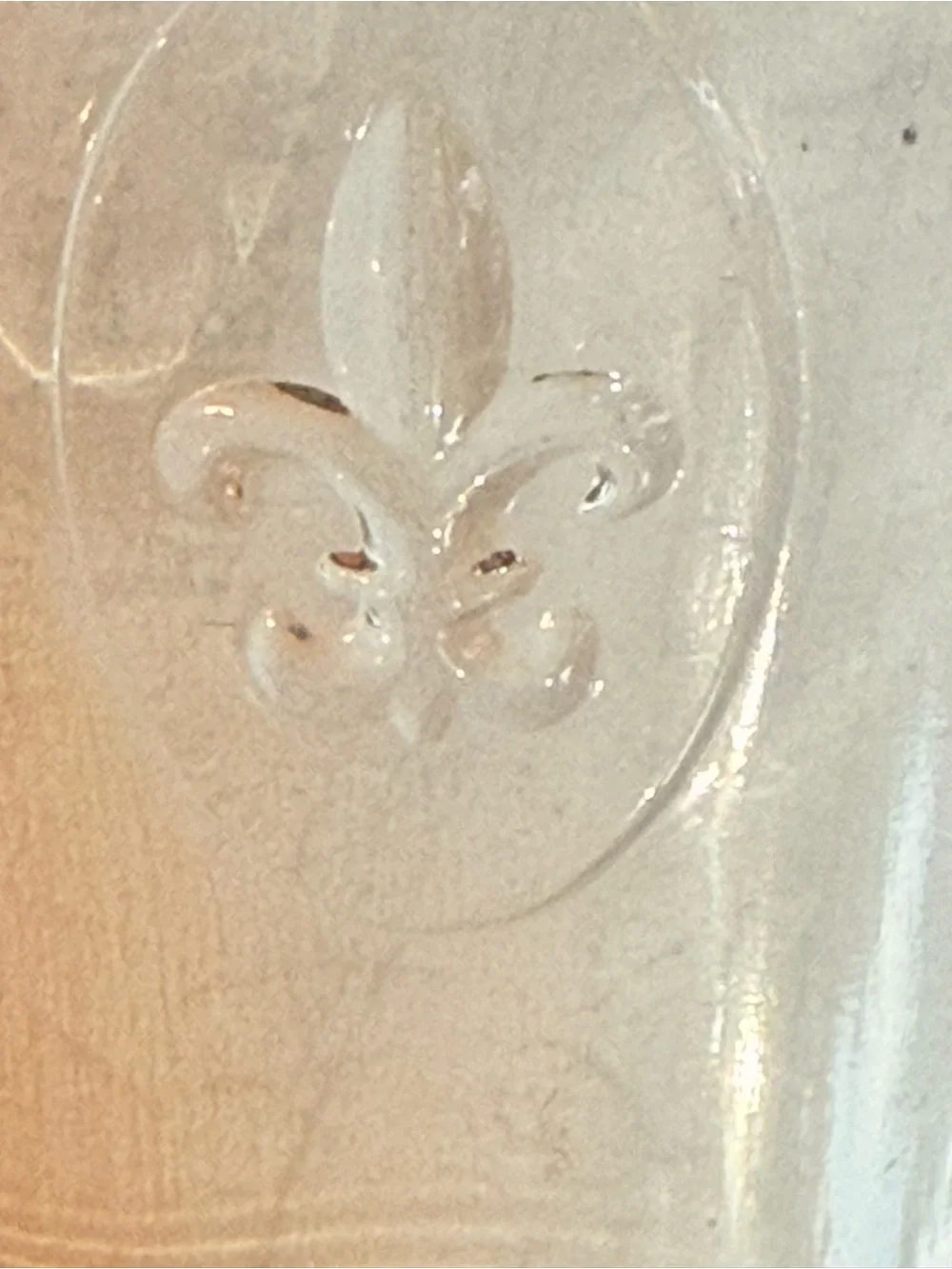 Clear Fleur-de-Lis Glass Tumbler Set - Clear Glass, Set of 5